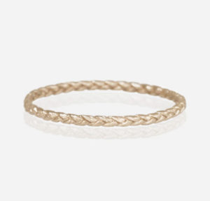 14k White Gold Small Braid Ring