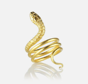 Cleopatra Snake Ring Gold