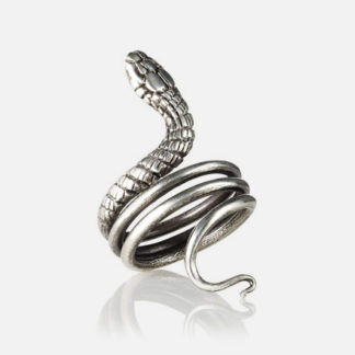 Cleopatra Snake Ring Silver