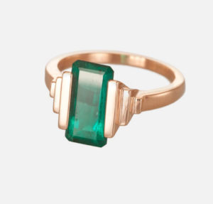 Custom Emerald Ring Side