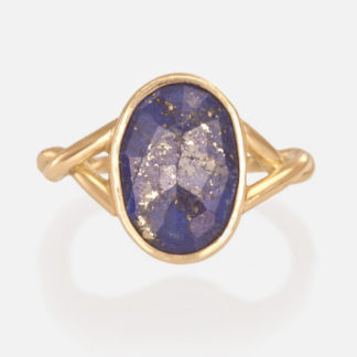 Lapis Lazuli Twist Ring