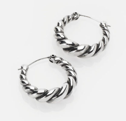 Twist Hoops Silver