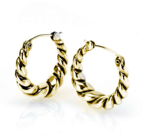 Small Twist Hoops Gold
