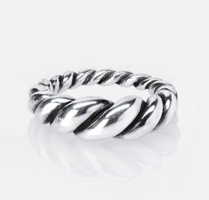 Large Twist Ring Sterling Silver