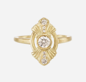 18k Yellow Gold Gatsby Ring 0.25 ct Diamond